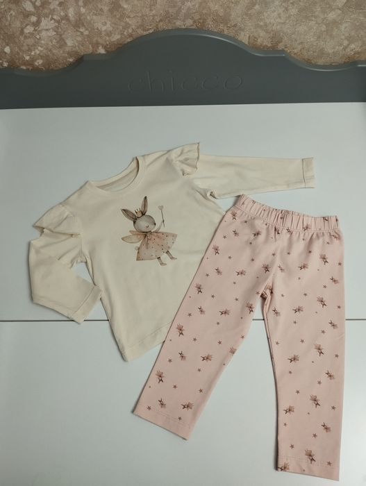 Комплект двойка для девочек, кофта штаны, итальянский стандарт, хлопок