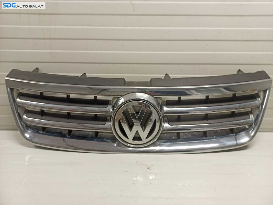 Grila Centrala cu Emblema Sigla de pe Bara Spoiler Fata Volkswagen Touareg 7L 2003 - 2007 Cod 7L6853651A 7L6853601A [Z0307]