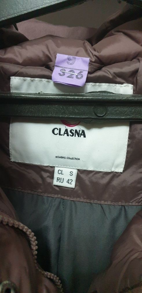 Продам зимний пуховик фирмы Clasna, размер S, после хим.чистки