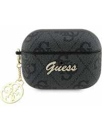 Кейс guess 4g script metal colection за airpods pro 1/2 black