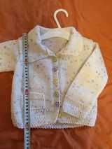 Set 2 jersee tricotate de mana, bebe 3-6 luni (handmade)