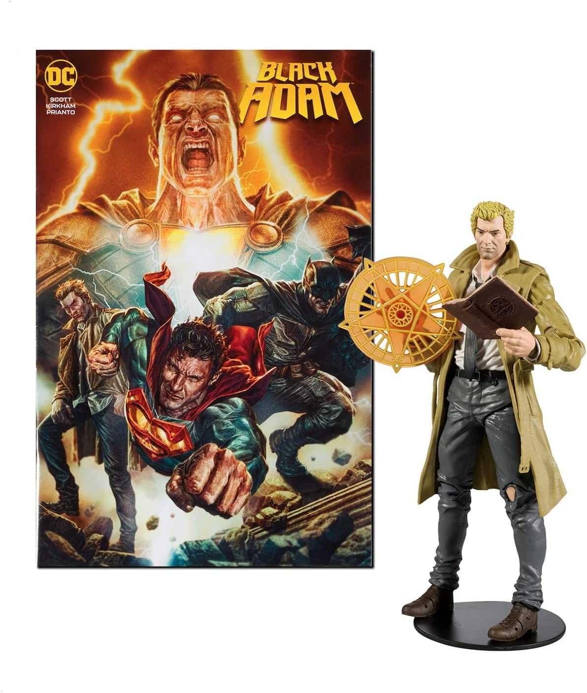 DC фигурка John Constantine и комикс Блэк Адам