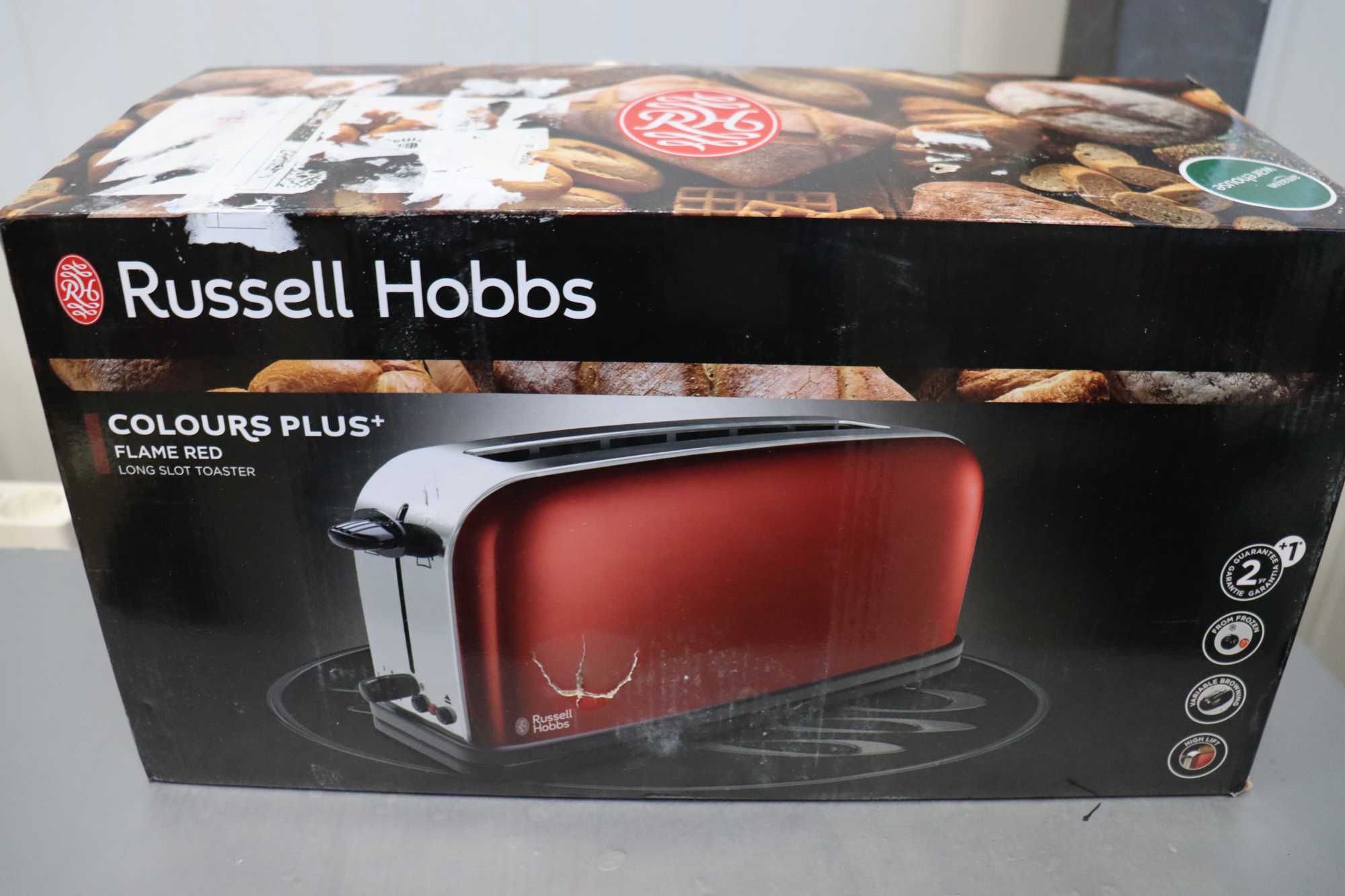 Тостер Russell Hobbs Flame Red 2 Филии, Регулируема степен на изпичане