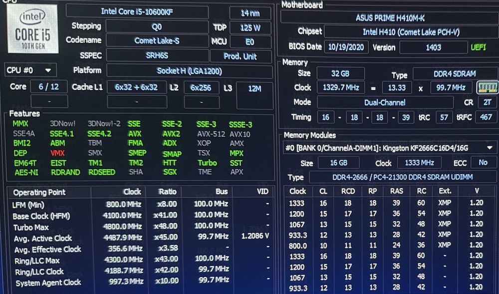 Procesor i5 10600 4.10 GHZ