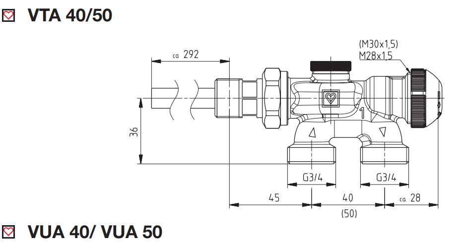 Адаптор Евроконус G3/4-ф16х2мм HERZ Четирипътен термостатен вентил