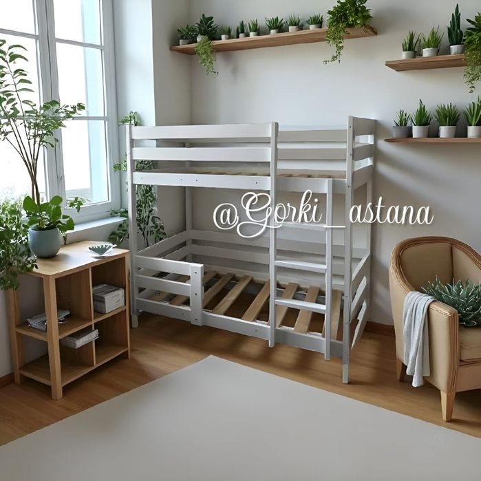 Новая двухъярусная кровать 160*80 см из массива березы