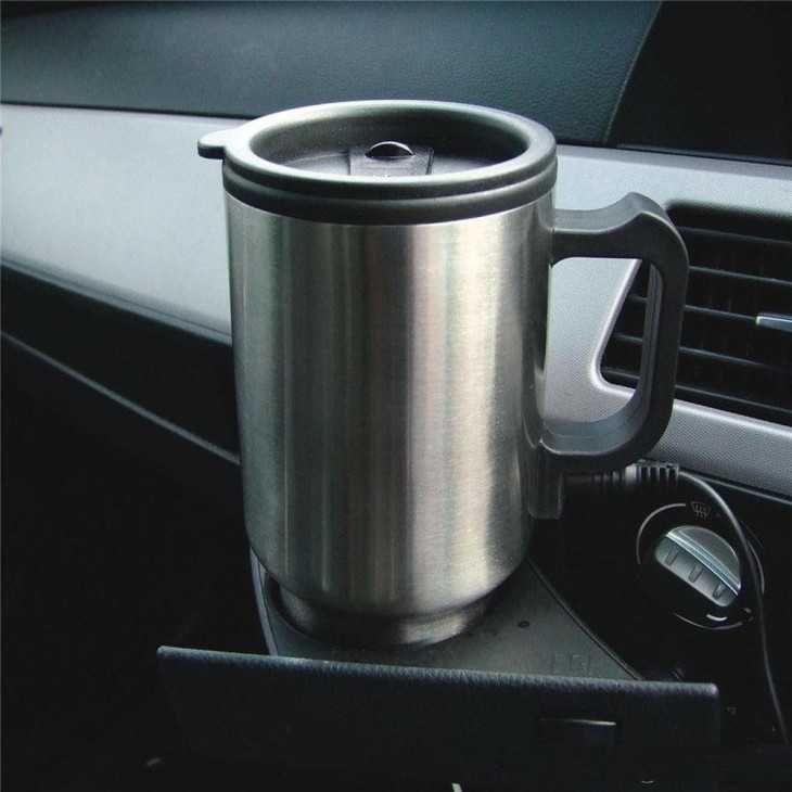 Cana auto inox termica pt incalzire cafea ceai termos 12V TransGratuit