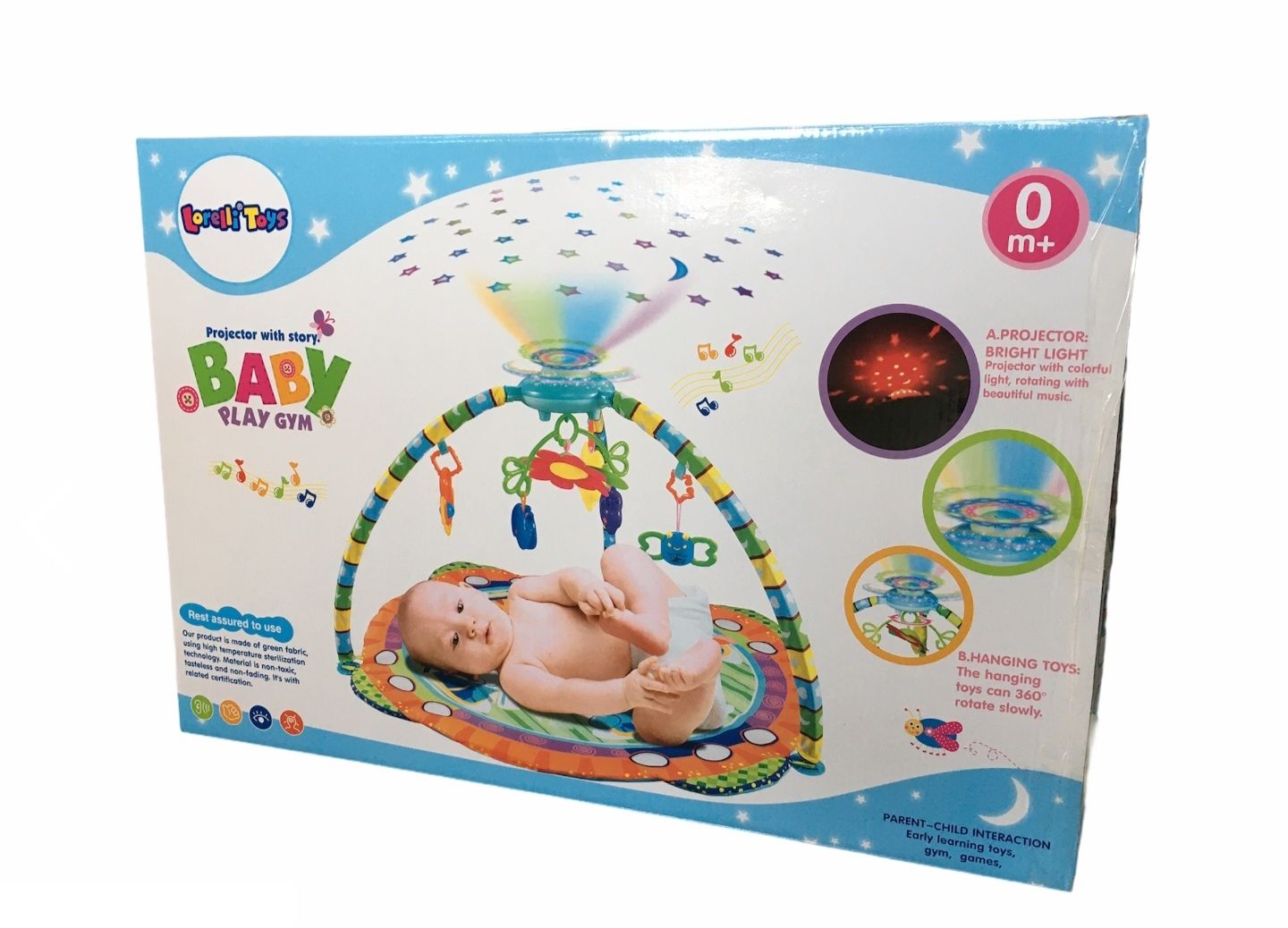 Saltea de activitate, Proiector Play Gym, 83x83 cm