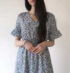 Rochie maxi lunga XS S albastra primavara vara
