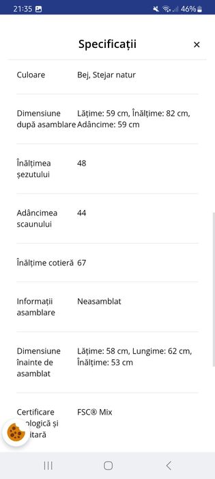 Set de 4 scaune -produse noi in cutie