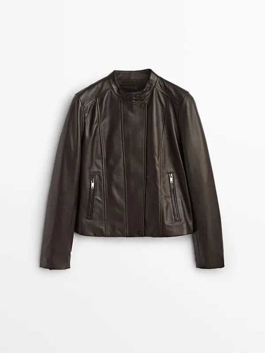 Massimo Dutti 
nappa leather jacket. Geada dama piele M