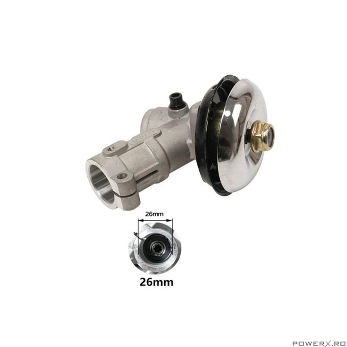 Angrenaj unghiular, cap reductor pentru motocoasa, 7 caneluri, 26 mm,