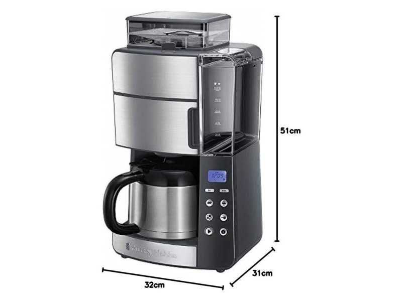 Кафеавтомат за Шварц Кафе с Мелачка и Термокана Russell Hobbs 25620-56