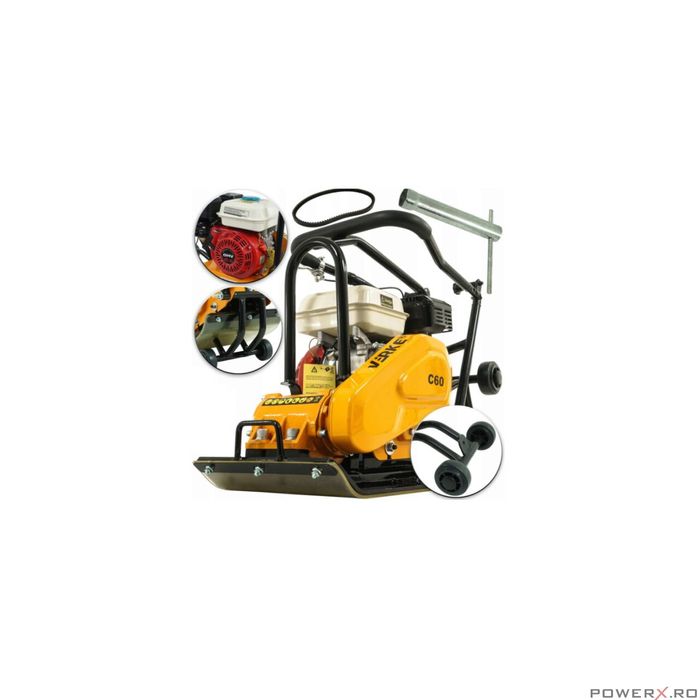 Placa vibranta motor pe benzina 6.5cp 51cmx37cm 72kg, Compactoare