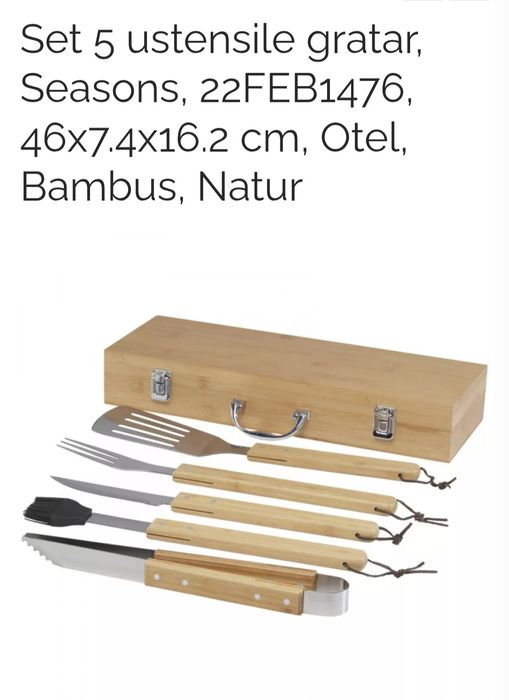 Vând set ustensile  grătar nou!