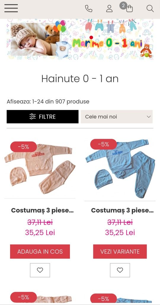 Vând stoc hainute bebelusi