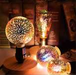 Bec LED cu efect de artificii 3D