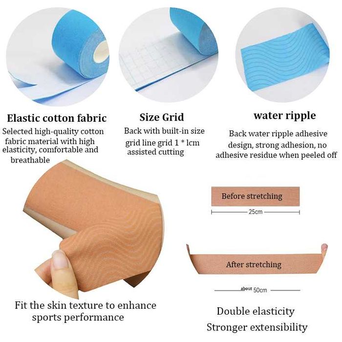 Bandă Kinesiologică Sport & Therapy 5m x 5cm, FABRILUX®