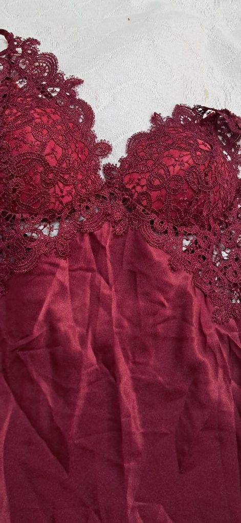 Pijamale satin Dantelă