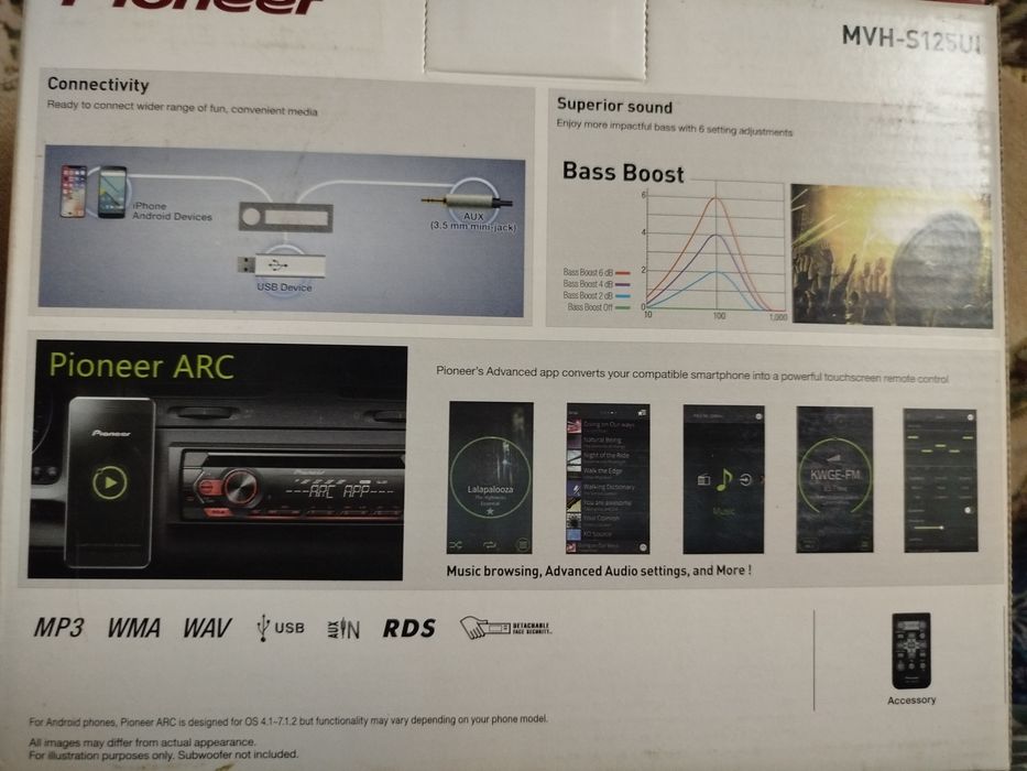 Автомобильный проигрыватель. Pioneer. Автомагнитола.