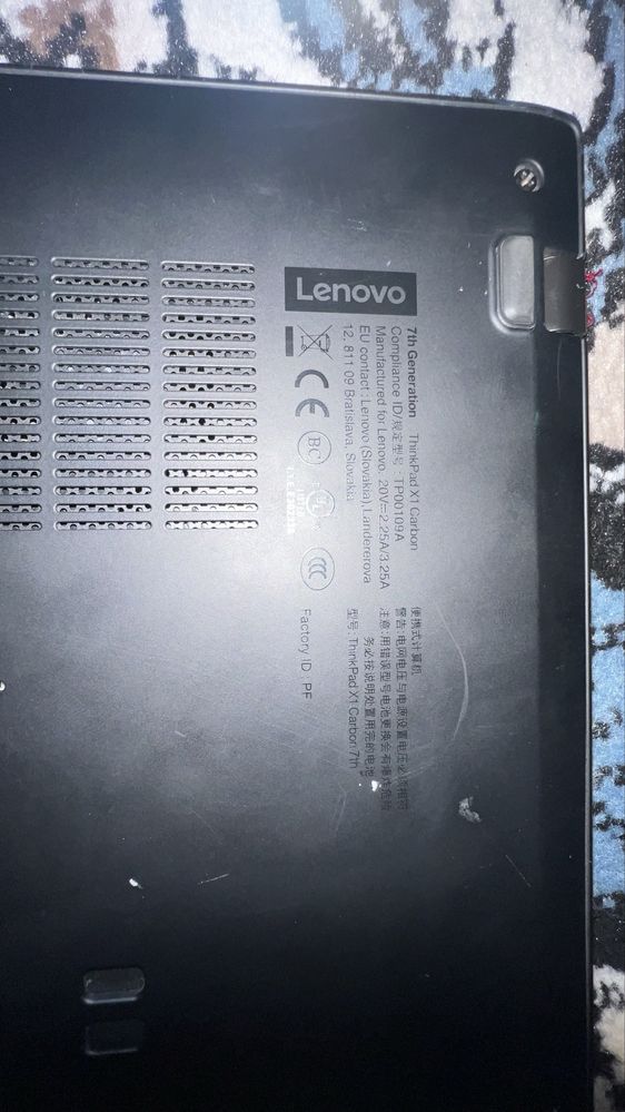 Core i7 10th gen 1tb ssd Lenovo thinkpad X1 Carbon 7th generation