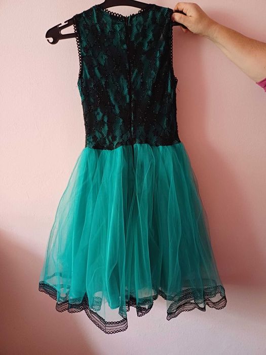 Rochie eleganta turcoaz scurta