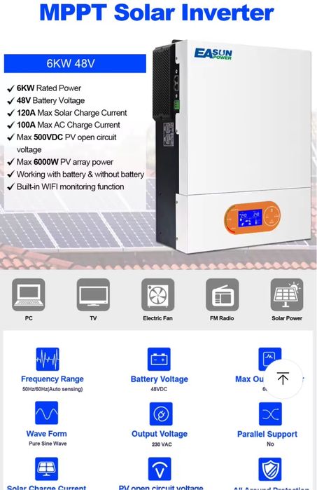 Invertor Solar Easun  Smr ll 6kw