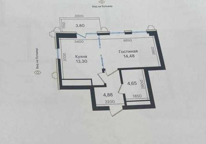 Своя !! Срочно Продам 1*2-х 40,19м2 кв на Мирабад Авеню