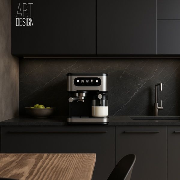 Кофеварка рожковая с молочным контейнером Blackcore