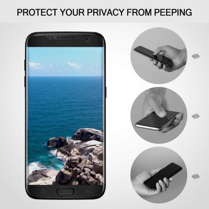 Folie de sticla 5D Samsung Galaxy S7 Edge, MyStyle Privacy Glass