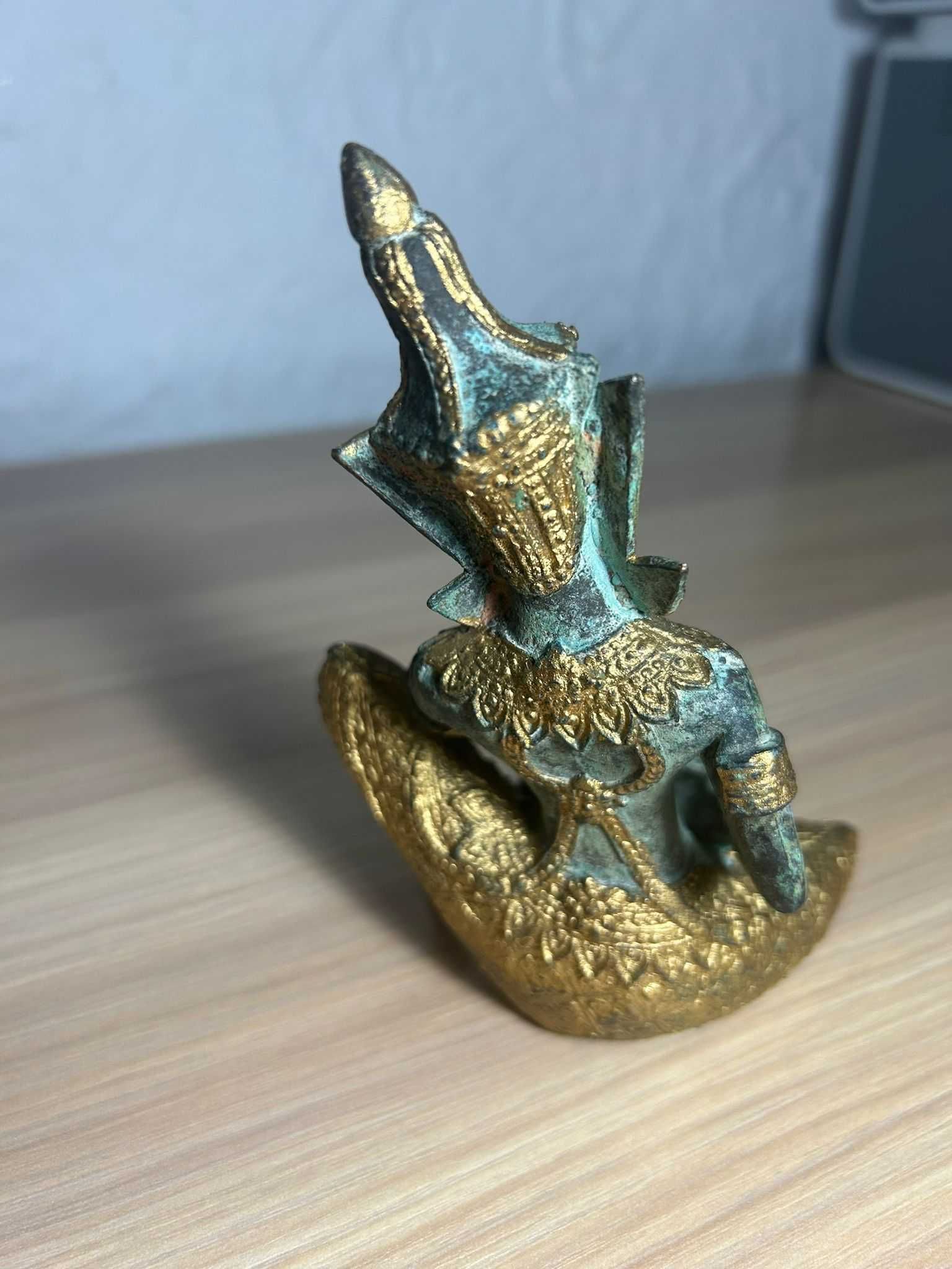 Statuetă vintage Buddha Thai/bronz masiv patinat/14,5cm/preț fix.