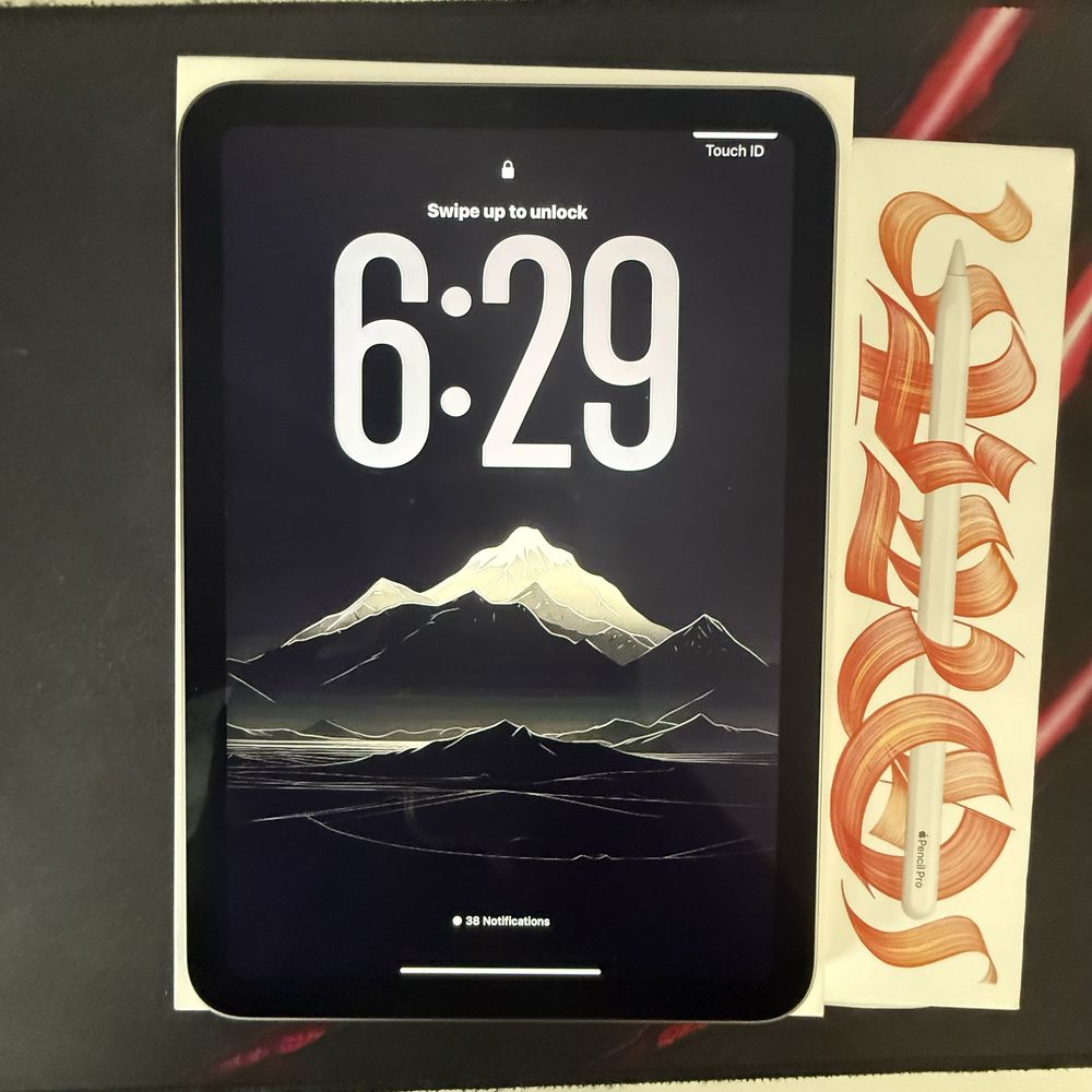 Apple ipad mini 7 128 gb + apple pencil pro + husa apple smart folio