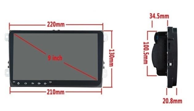 Navigatie Auto DVD Android Bluetooth Passat  VW Skoda Seat WiFi,GPS