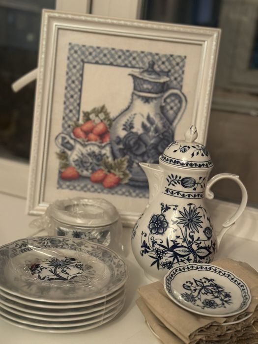 Чайный сервиз kahla zwiebelmuster indigo ГДР винтаж