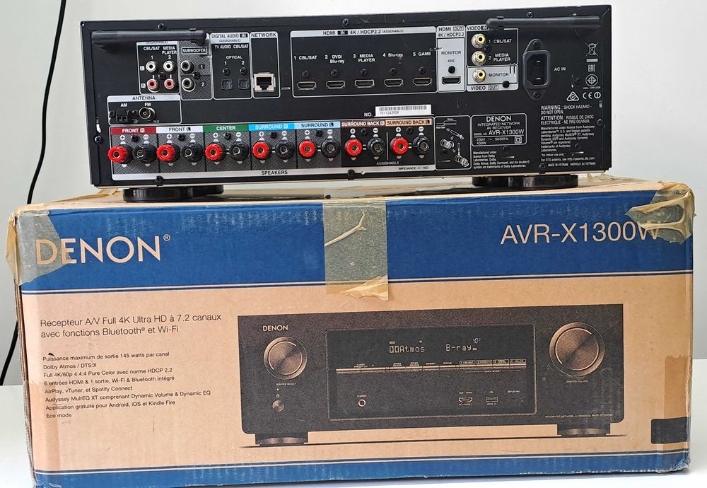 Muzica Denon AVR X 1300 W 7x 145W dolby atmos 4K wifi filme muzica