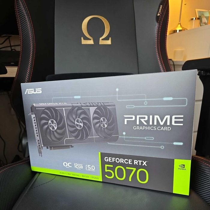 НОВА ! Видеокарта Asus Prime, OC RTX 5070, 12GB GDDR7, 192-bit