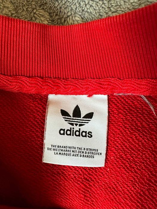 Adidas Sweatshirt | Red | Oversized Fit XL–XXL