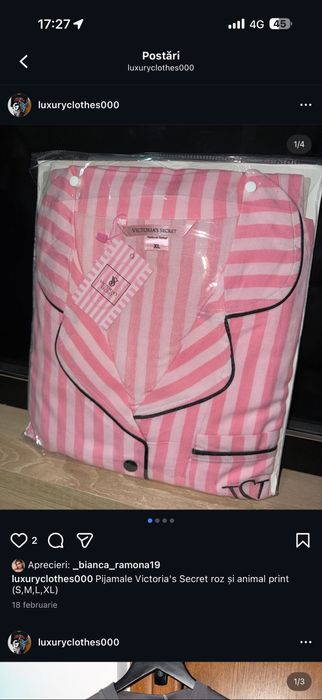 Pijama VS marimea XL