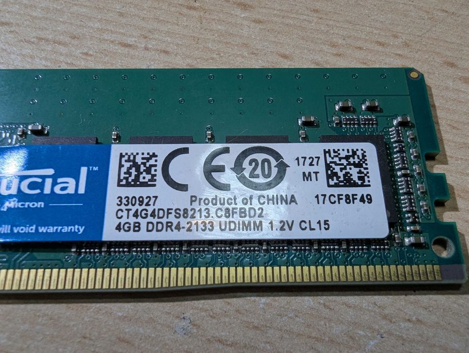 Memorii 4GB DDR4 2133 Zeppelin 4g/2133/128,  Crucial 4G4DFS8213 C8FBD2