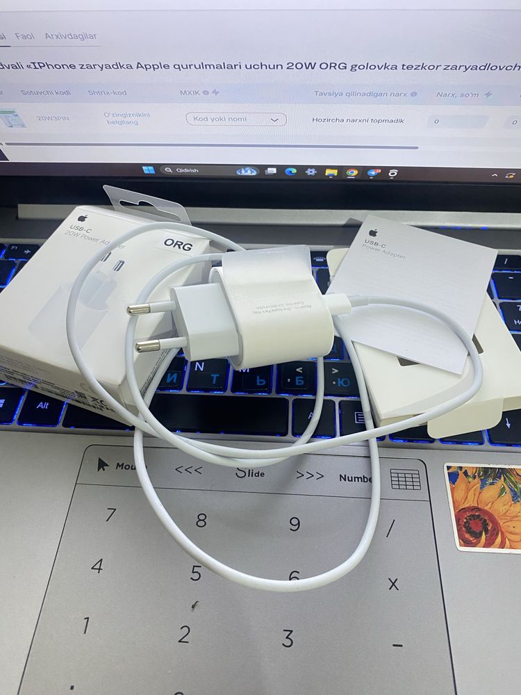 Iphone zaryadka Apple adapter айфон блок питания Галофка 20в