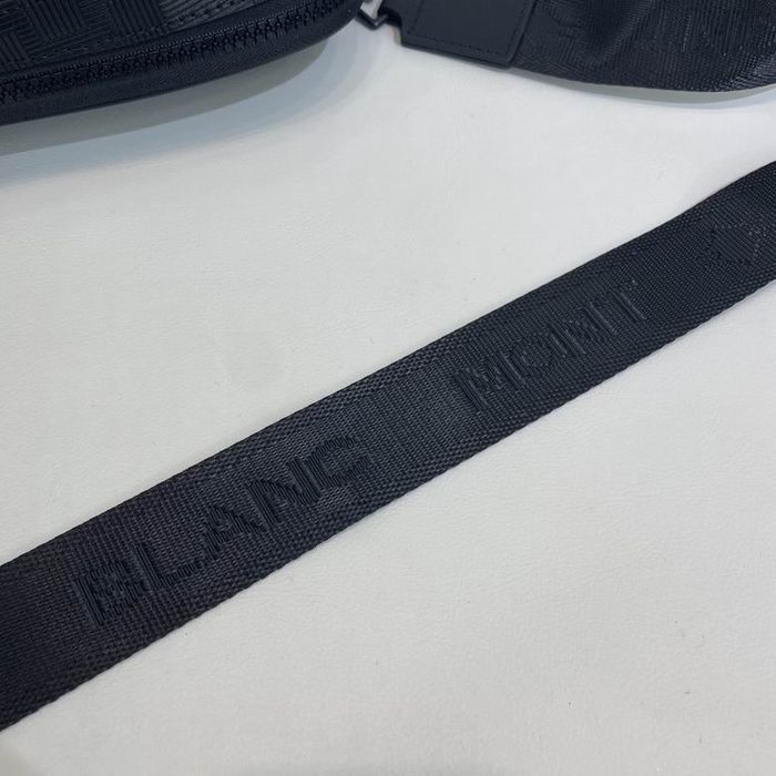 Montblanc medium on-body bag leather -черна кожена чанта