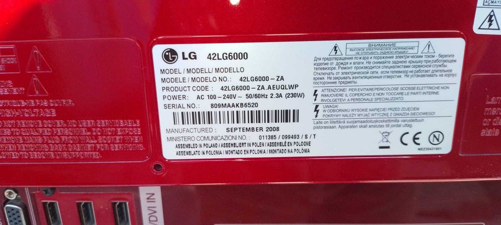 Televizor LG 42LG6000 PENTRU PIESE