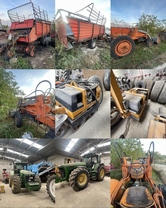 Semiremorca basculabila utilaje agricole cilindru compactor