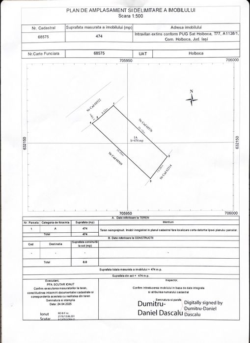 474 mp intravilan Holboca