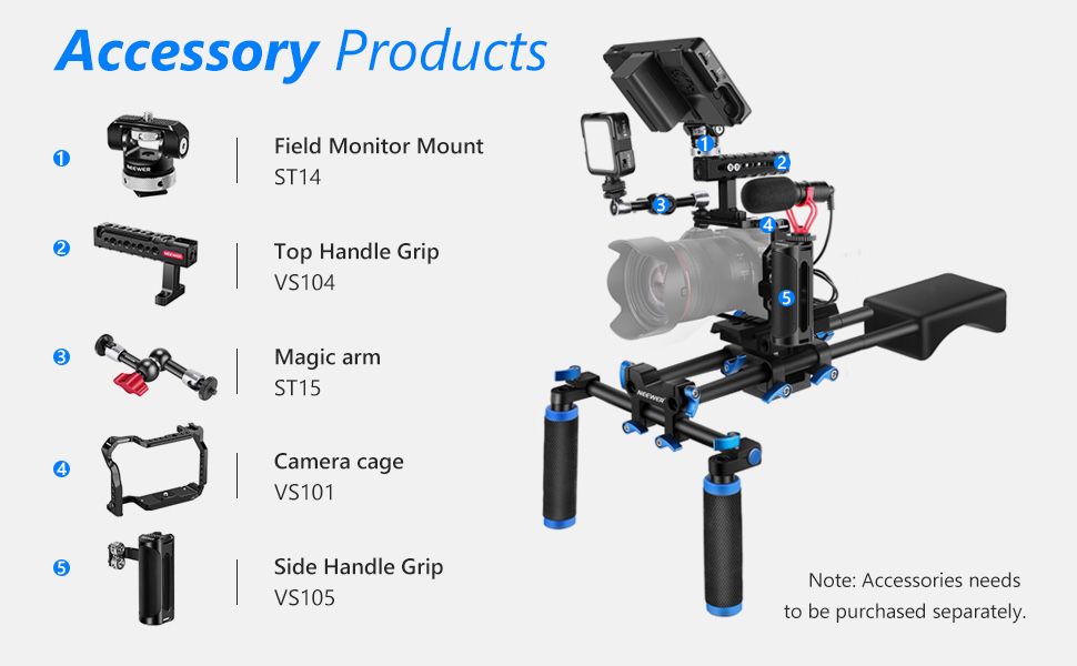 Neewer filmmaker system. Shoulder rig. Риг за камера. Статив. Рамо