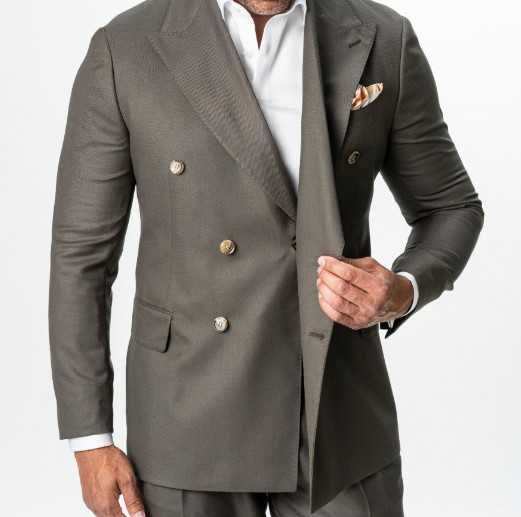 Costum Barbati Maro 100% Lana Fratelli Tallia di Delfino + Mocasini