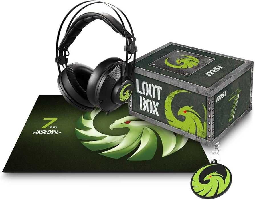 MSI Alpha Loot Box - Casti. Mousepad, Breloc