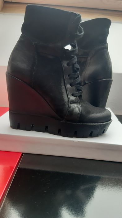 Черни кожени боти Exclusive