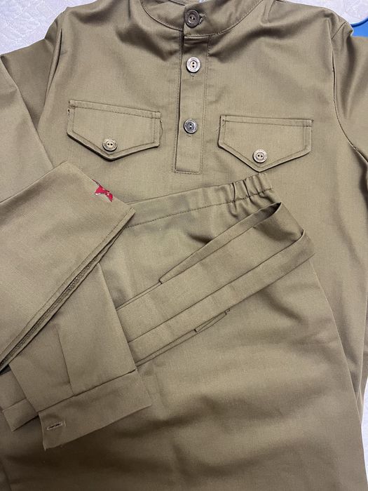 Военный юбочный костюм на 7-10 лет