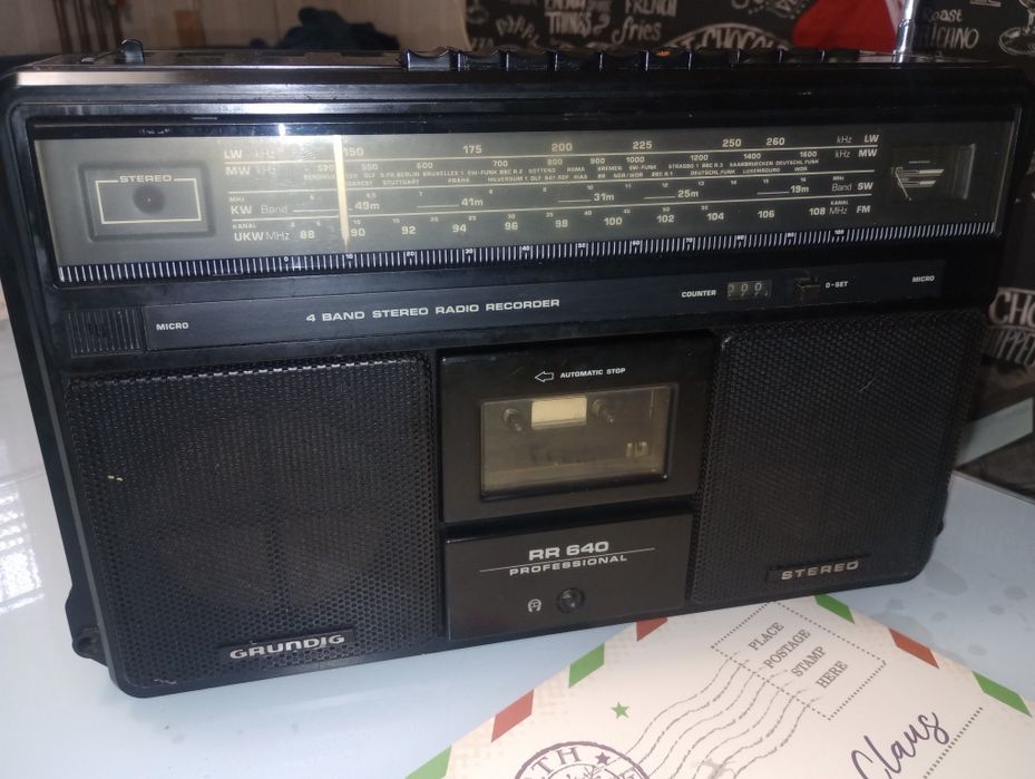 Radiocasetofon stereo Grundig RR640, radio 4 benzi, Antena Satelor
